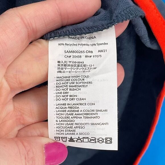 Saucony Bluster Windbreaker Jacket Water Resistant Men Small Blue Pockets - Picture 6 of 6